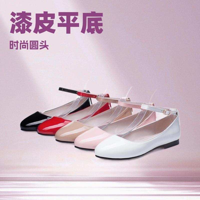 Foreign trade thick heel single shoes women's 2025 summer pointed high heel one-word buckle single shoes black interview work shoes large size