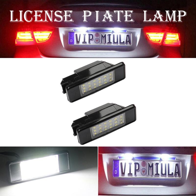 1/2 ks pro 106 1007 207 307 308 3008 406 407 508 607 a C2 C3 C4 C5 C6 C8 DS3 LED světlo SPZ