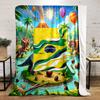 Brazil Flag Designed Flannel Blanket for Bedroom, Living Room, Sofa, and Nap