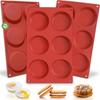 Food-Grade Baking Cake Molds 6-Cavity Baking Tray New Silicone Egg Molds  for Sandwich Whoopie Pies