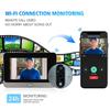 1080P HD Camera Door Monitor Household Smart WiFi Electric Doorbell Peephole Viewer 4.3 Inch LCD Screen Night Vision Door Eye