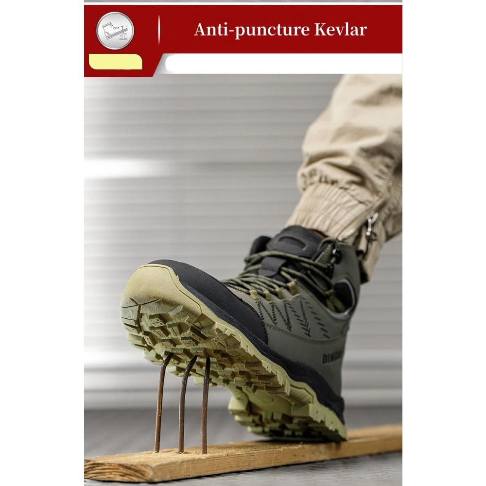 Plus Size 38-48 Safety Boots Men Work Boots Steel Toe Shoes Puncture-Proof Protective Boots Indestructible Work Safety Shoes