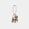 Puppies Holiday Ride Acrylic Keychain