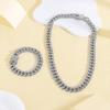 Elegant Necklace Sparkling Full Rhinestones Bracelet Alloy Texture Suitable for Evening Parties and Everyday Charm