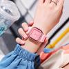 Childrens Square Silicone Quartz Watch With Decorative Dial For School Kids