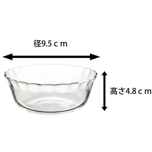 Iwaki Heat-Resistant Glass Custard Cups, 180ml x 6-Pack, BC463