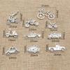 20pcs Antique Silver Plated Bike Car Motorcycle Truck Vehicle Charms Pendant Metal DIY Handmade Jewelry Findings Accessories