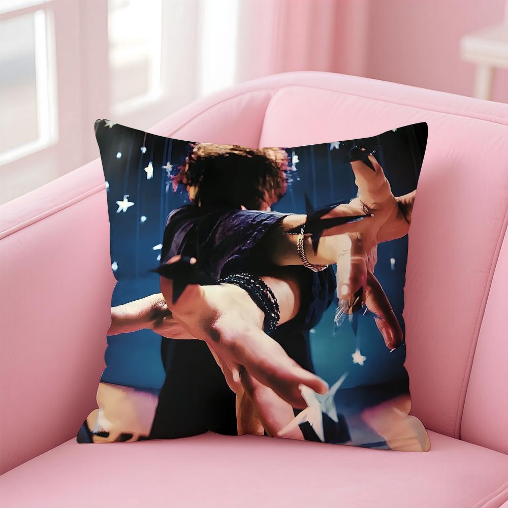 British Postpunk Rock Band TThe Cure Cushion Cover Pillow Case Soft Skin Friendly Fabric  Concealed Zipper