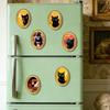 Yousheng 1/3/6Pcs Toast Avocado Cat Refrigerator Magnet with Oval Wooden Frame Kitten Fridge Magnet Home Kitchen Office Decoration Animal Lover Gift