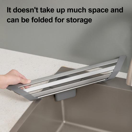 Kitchen Sink Water Filter Rack Stable Triangular Structure Strong Load-bearing Multi-purpose Foldable Sink Storage Rack