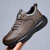 2025 Autumn Men's Soft Sole Casual Genuine Leather Running Shoes