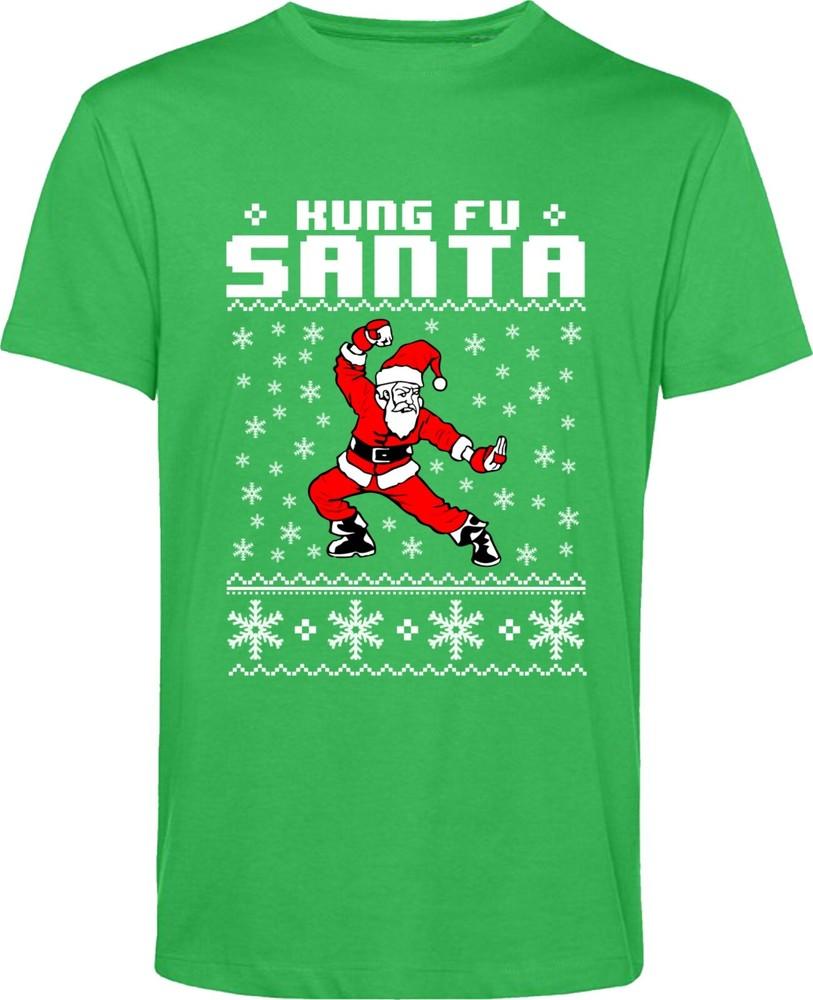 Santa Claus T Shirt Kung Fu Santa Tshirt Santa Christmas Tee Funny Christmas S