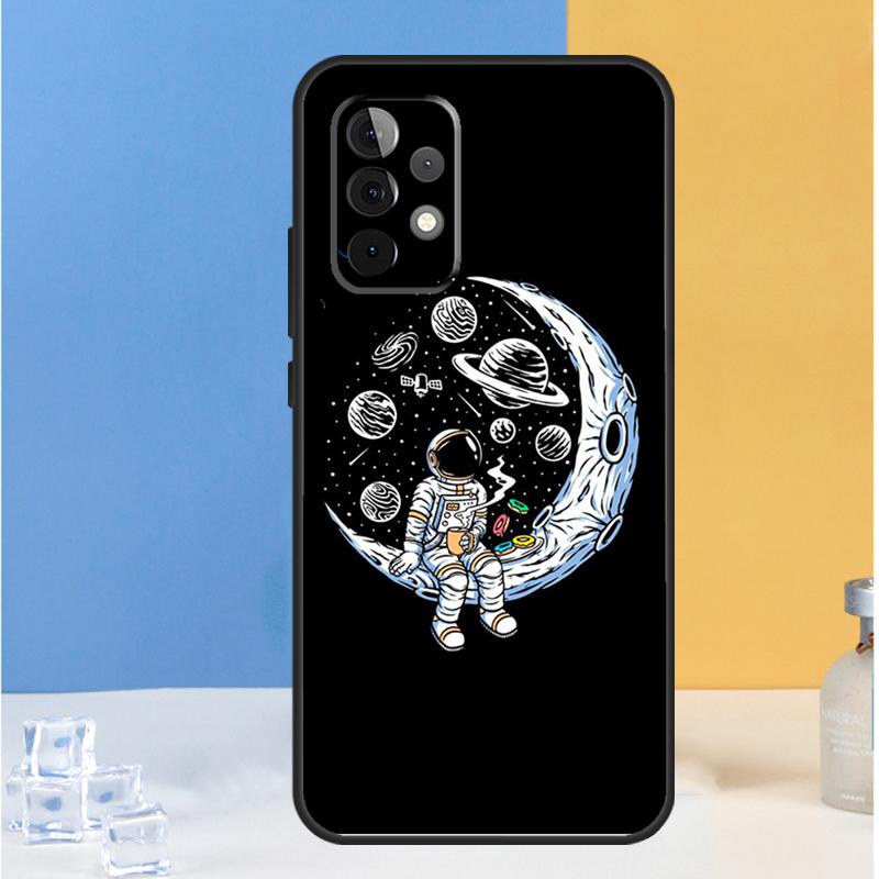 Aesthetic Space Moon Astronaut For Samsung Galaxy A54 A34 A14 A13 A33 A53 A36 A05 A06 A16 A32 A52 A55 A35 A15 A56 A26 Case