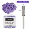 30Pcs 3.1MM Mini Nail Sanding Bands With Shaft 3/32" Nail Drill Bits SandBands Dead Skin Calluses Nail Gel Remove Nail Tool Set