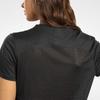 Reebok Jednolity Kolor Odblaskowy Okrągły Dekolt Krótki Rękaw Koszulka Damskie topy Czarne 100034918