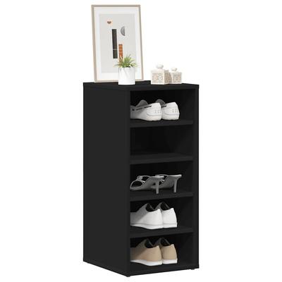 Shoe Cabinet Black 31.5 X 35 X 70 Cm Particleboard