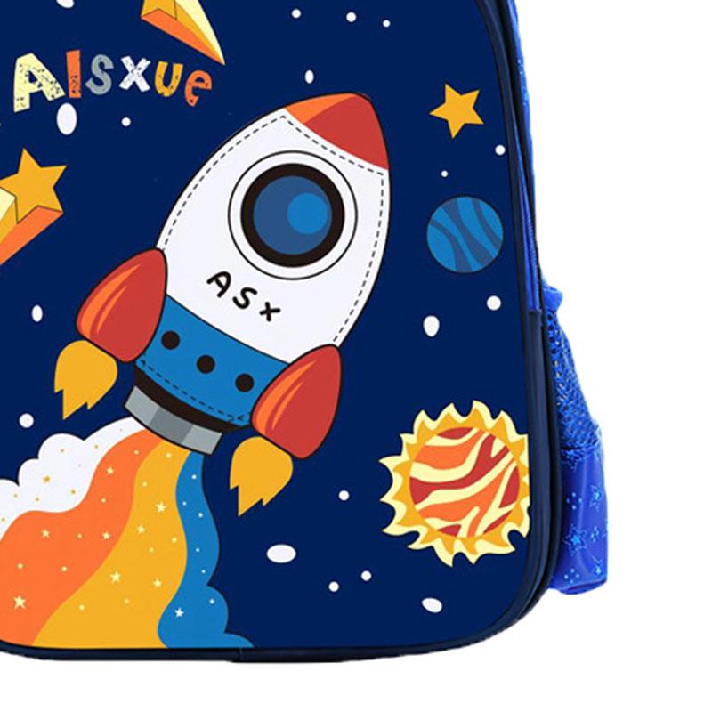 Sac à Dos École Maternelle Primaire Bleu Sac à Dos Enfant Lancement de Fusée Garçon Enfant Sac d'École Étudiant Imperméable Sac à Dos Bébé Garçon