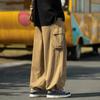 Men Cargo Pants Oversized Solid Color Vintage Style Corduroy High Street Style Straight Wide Leg Multi Pockets Streetwear Outdoor Travel Trousers