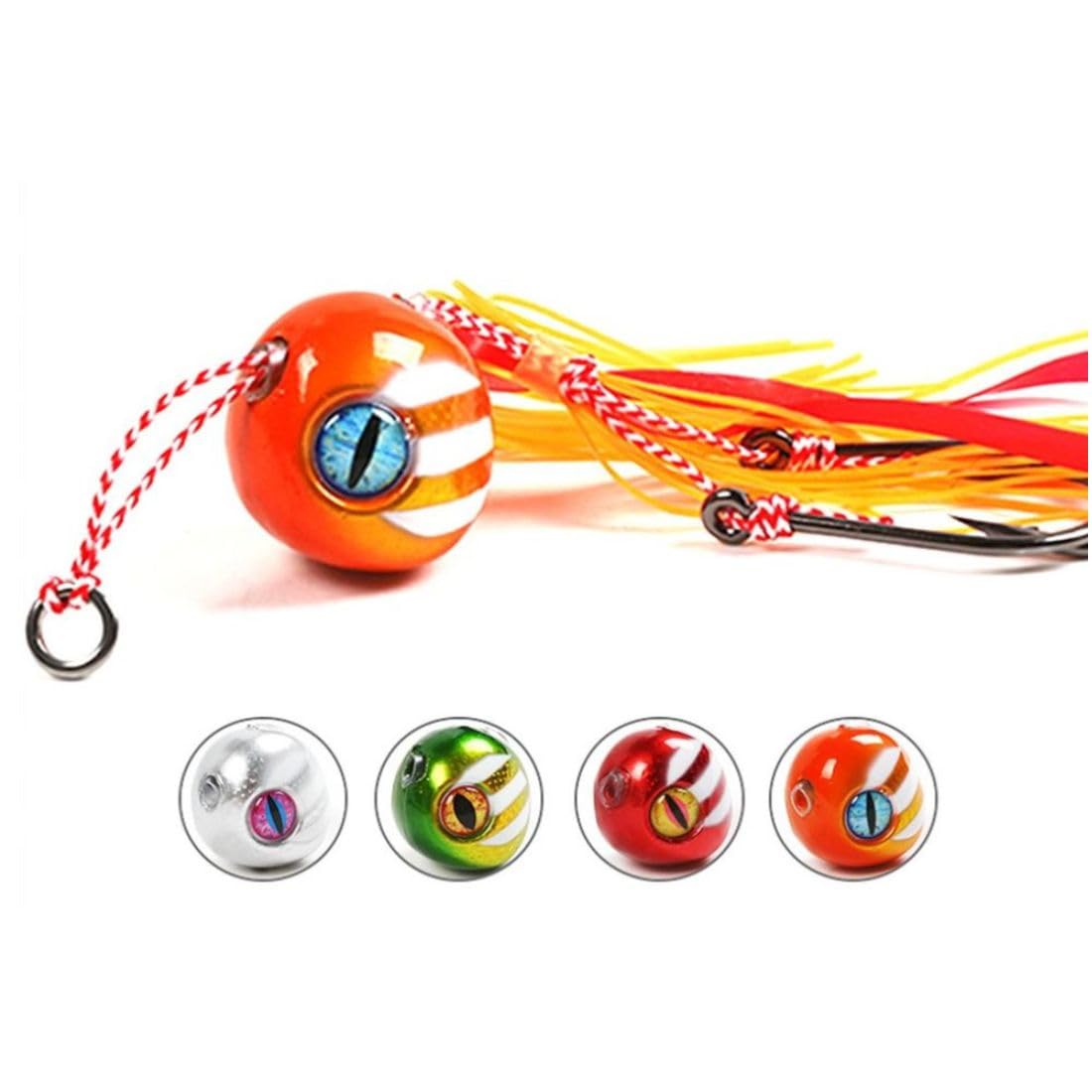 

Fishing Tuna Rubber Sea Bream Set with Tie Luminous Lead 200 Pieces 4-Color Hooks, Heads,