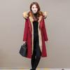 High Quality Fashion Autumn Winter Thickened Fur Liner and Detachable Design Women's Parka Warm Coat Red and Black Coat  Jacket
