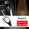 Textura de fibra de carbono para bmw f30 f10 f15 f07 f20 f21 f22 f32 f34 f35 5gt quadro do painel de mudança de engrenagem do carro botão de engrenagem capa cabeça guarnição