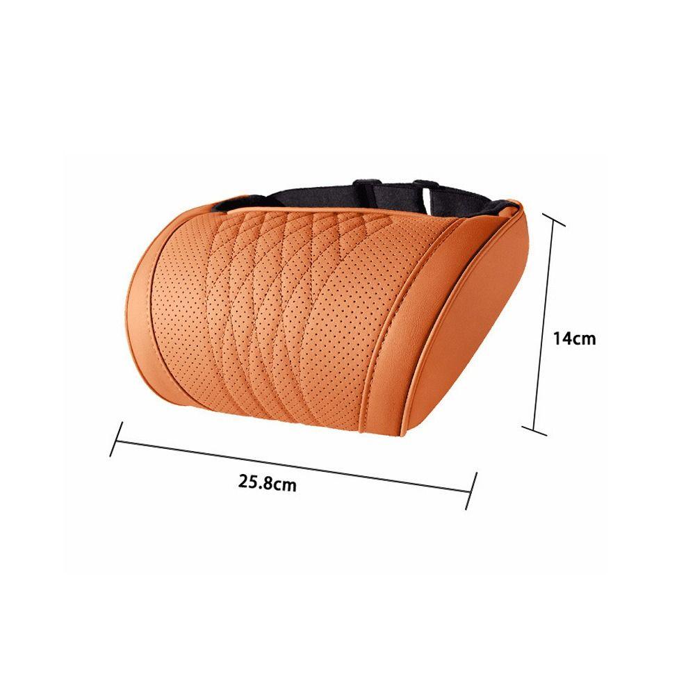 Universal Car Neck Pillow Perforated PU Leather Automotive Head Support Car Interior