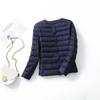 Light and thin down jacket women's long-sleeved jacket autumn and winter windbreaker light and thin collarless down jacket large size slim fit