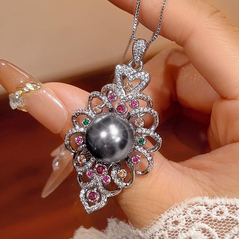 

Ювелирное колье Имитация жемчуга Натуральный австралийский белый жемчуг Жемчуг Южных морей Женский Премиум Элегантность