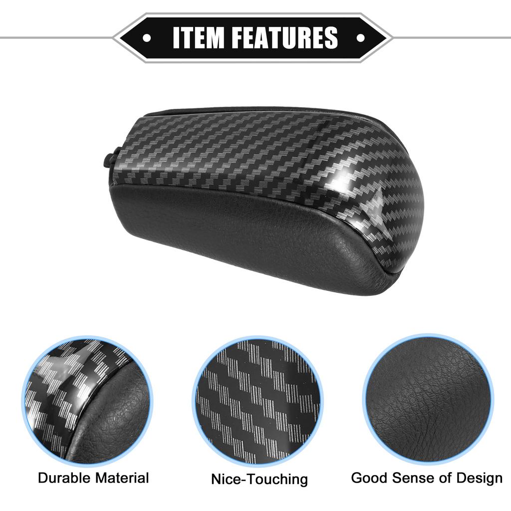 VekAuto Toyota Gałka Zmiany Biegów Samochodowych dla Land Cruiser Prado 2009-2017 Trwała Czarna Wzór Włókna Węglowego Bez Wiercenia Sztuczna Skóra