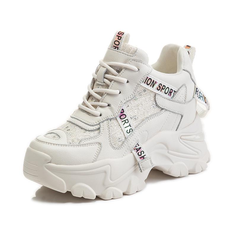 2021 Women's Lightweight Versatile Dad Sneakers - Trendy Thick-Sole Height-Boosting Casual Shoes