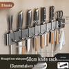 YOUSU Wall-Mounted Drill-Free Iron Kitchen Knife Rack