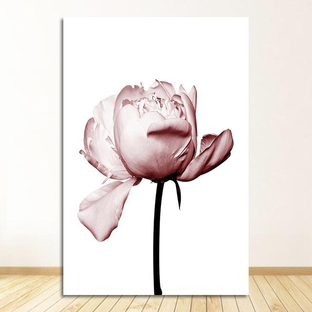 Muslim Poster Arabic Pink Floral Print Hanging Painting Modern Mosque Minimalist Quote Room Decor Islamic Wall Art Canvas Mural
