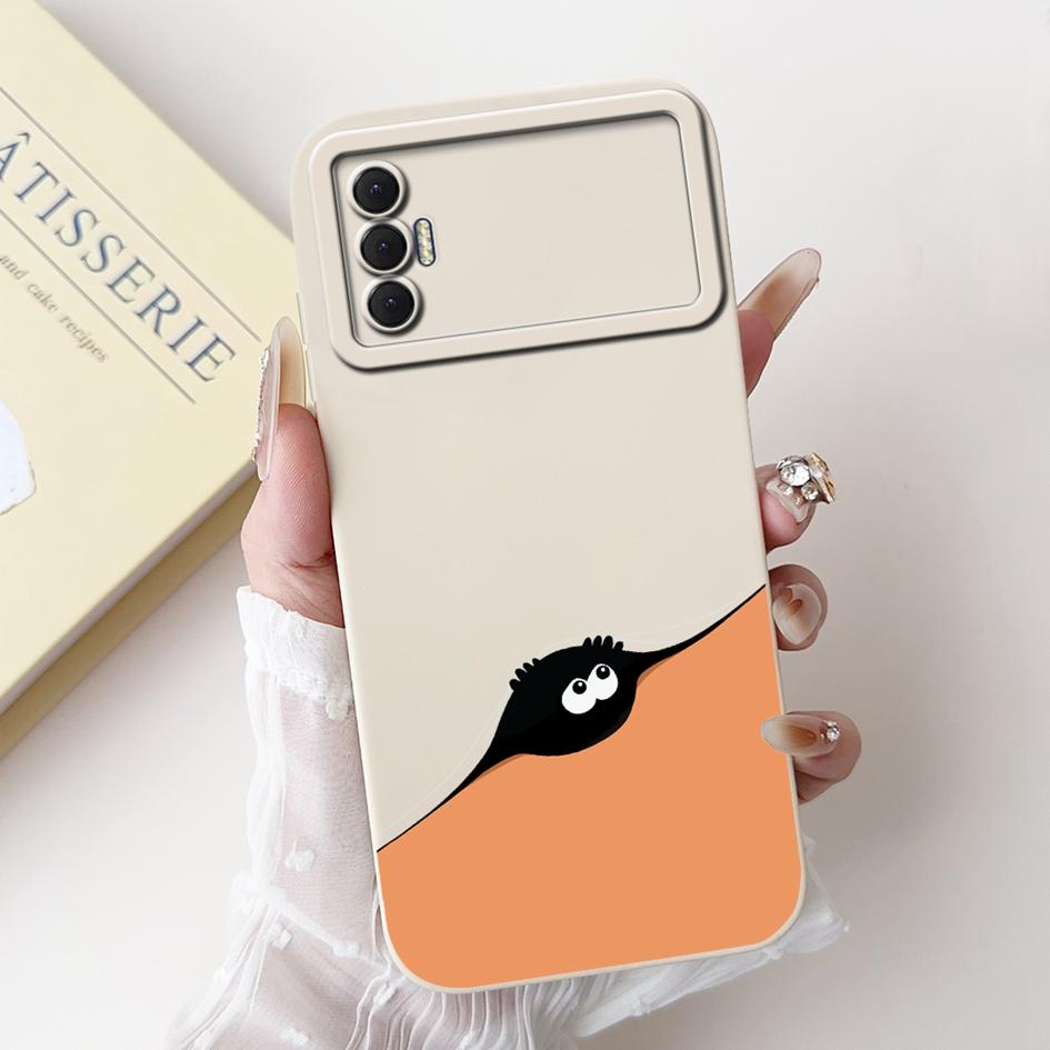 6.6" For Tecno Spark 8P 2021 Case Lovely Panda Cartoon Camera Protection Soft Matte Cover For Tecno Spark8P 8 P KG7H KG7n Bumper