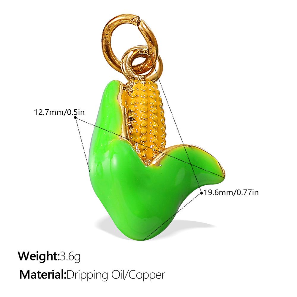 

Stainless Steel Corn & Pepper Charm Necklace/Bracelet for Women