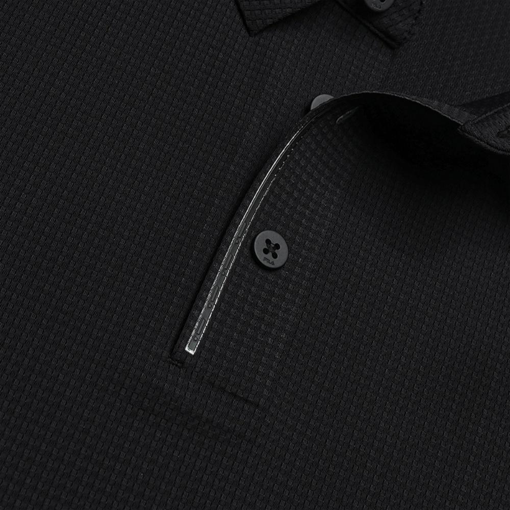 New FILA Polo Shirt Men's Jet Black F11M522106F-BK