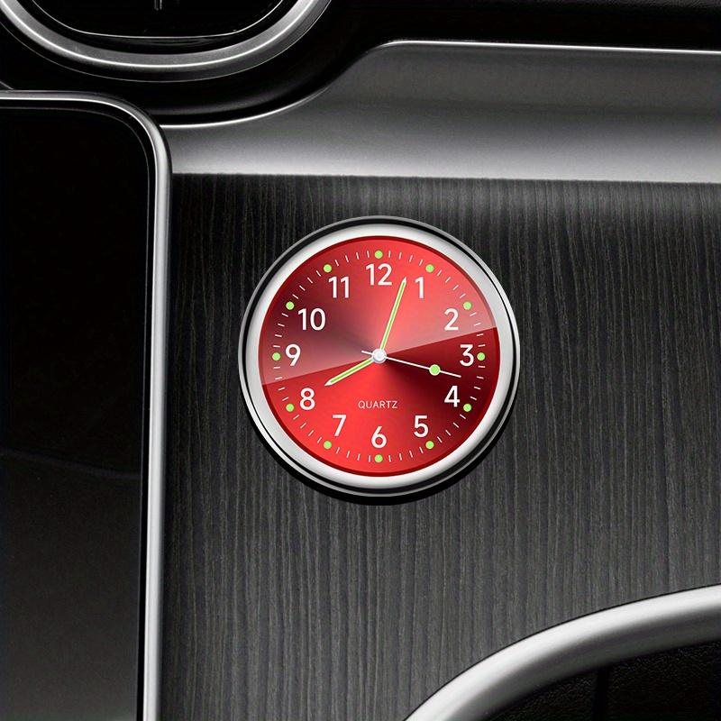 Elegant Universal Mini Quartz Car Clock: Easy Stick-On, Glow Feature for Night Visibility & Luxurious Interior Aesthetics