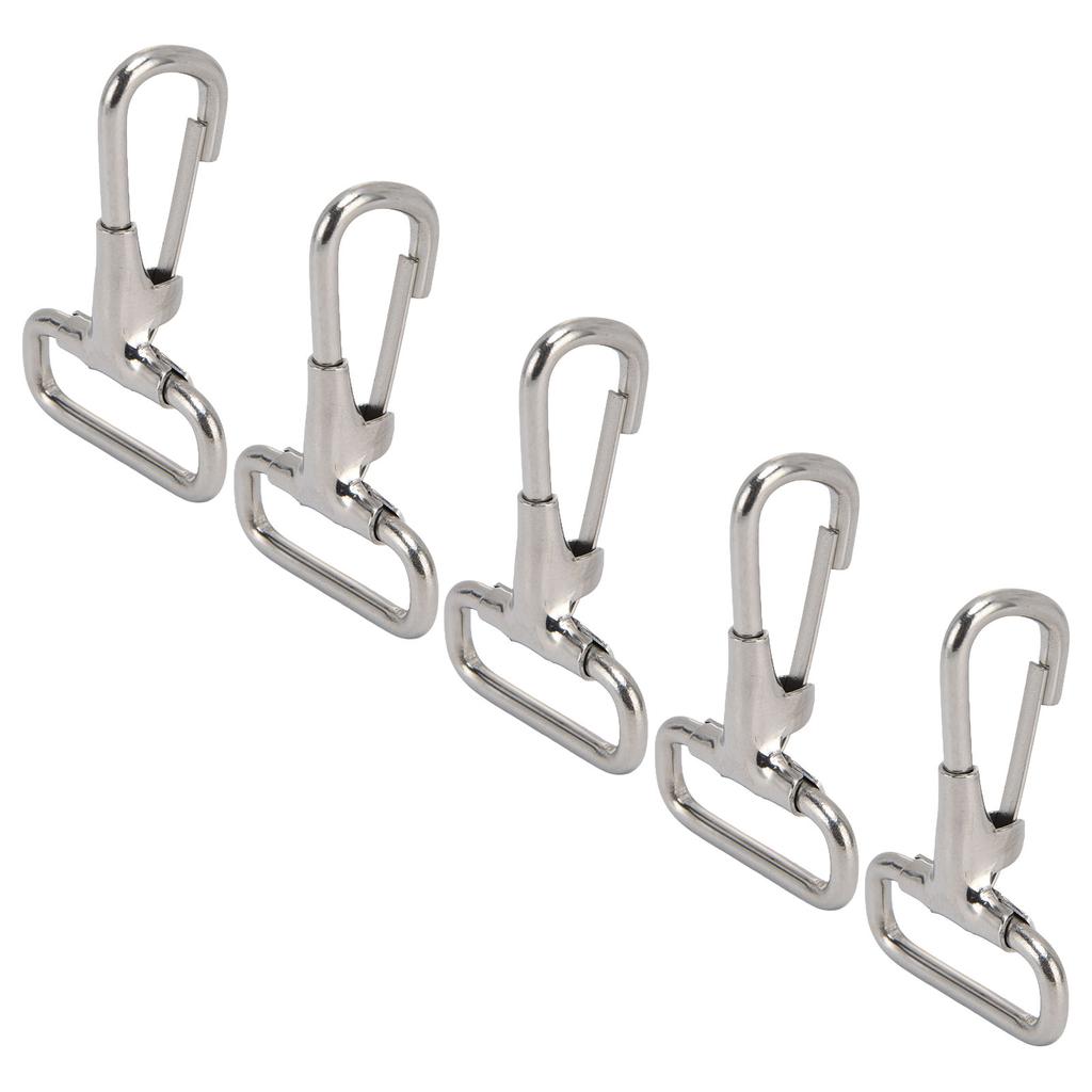 5Pcs Snap Hooks 304 Stainless Steel Metal Clips for Keychain Linking Dog Leash Collar 29mm