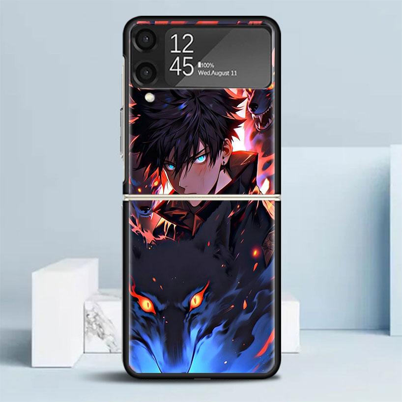 Kaisen J-Jujutsu Fushiguro Megumi Phone Case For Samsung Galaxy Z Flip7 Flip6 5G Flip5 Flip4 Flip3 ZFlip 7 6 3 4 5 Shockproof Ba