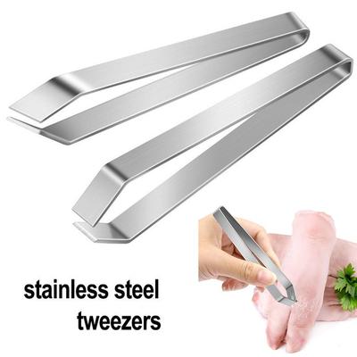 Fish Bone Tweezers Remover Stainless Steel Tongs Clip Style