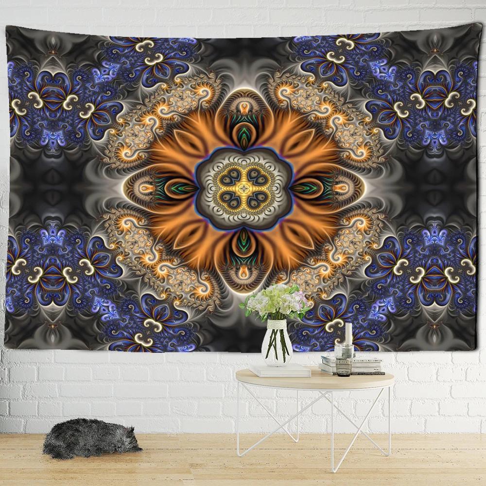 India Mandala Tapestry Wall Hanging Boho Decor Wall Cloth Tapestries Psychedelic Hippie Night Moon Tapestry Mandala Wall Carpet
