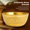 Brass Dining Bowl | Peetal ki Katori | Floral Etching Gold Bowl for Dining & Pooja | Traditional Handcrafted Brass Serving Bowl