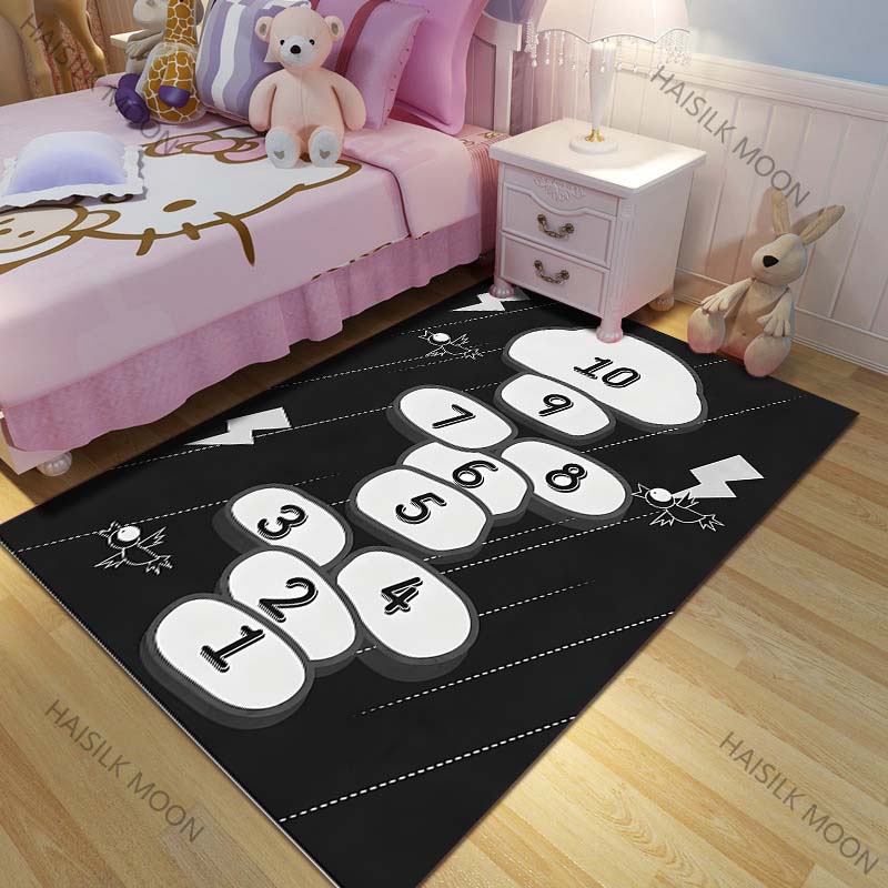1 Stück Cartoon Hüpfspiel Spielteppich für Wohnzimmer Schlafzimmer Sofa Fußmatte Heimdekor Rutschfeste Bodenmatte Große Größe Luxusgeschenke