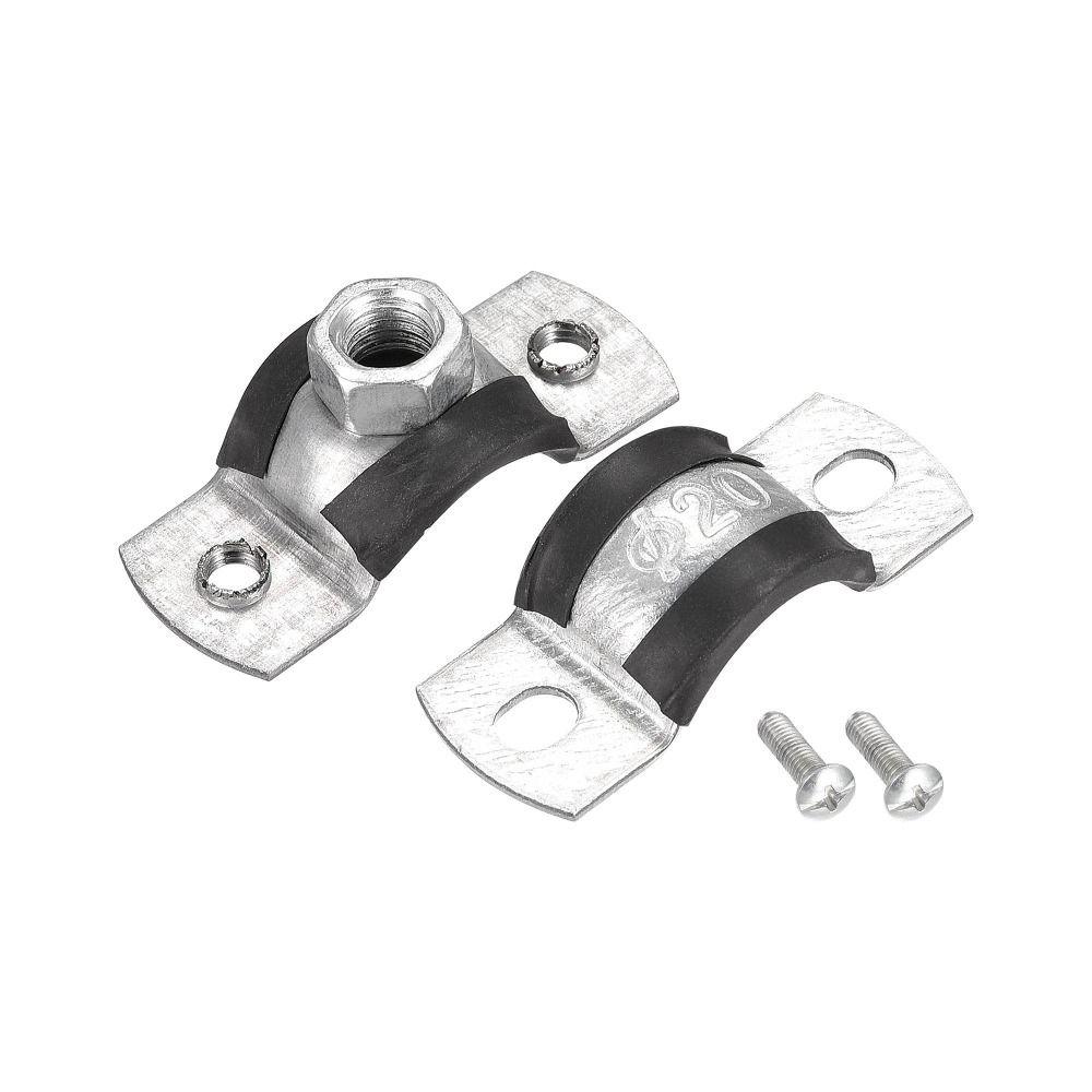 2pcs M8 Mounting Screws Adjustable Pipe Support Clamp Galvanized Iron PPR Iron Pipe Clamp  PVC