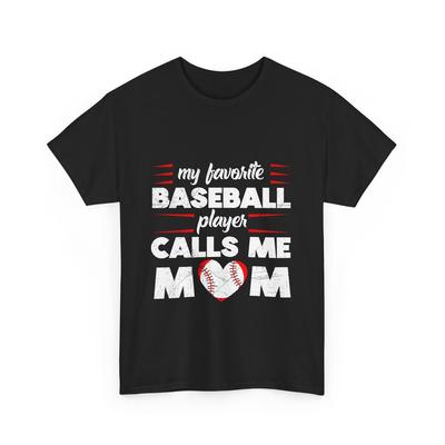 Baseball Mama Shirt, Mijn Favoriete Baseballspeler Noemt Me Mama Baseball Liefhebbers T-shirt
