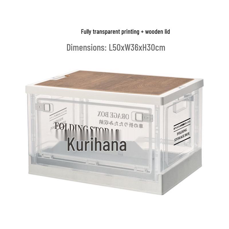 Black Outdoor Camping & Storage Folding Box - Industrial Style for Car Trunk