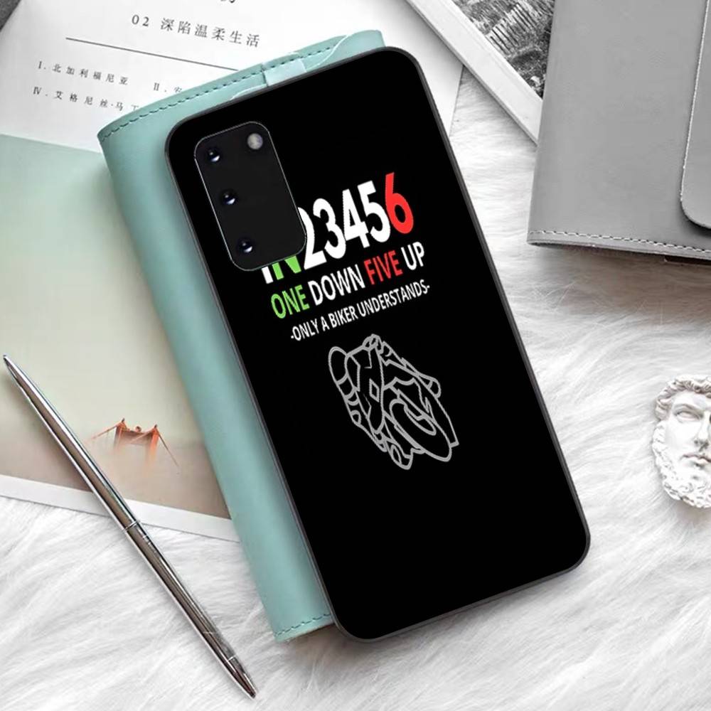 1N23456 M-Motorcycle Phone Case Silicone PC+TPU For Samsung S10 20 30 22 23 24 Plus Lite Ultra Cover