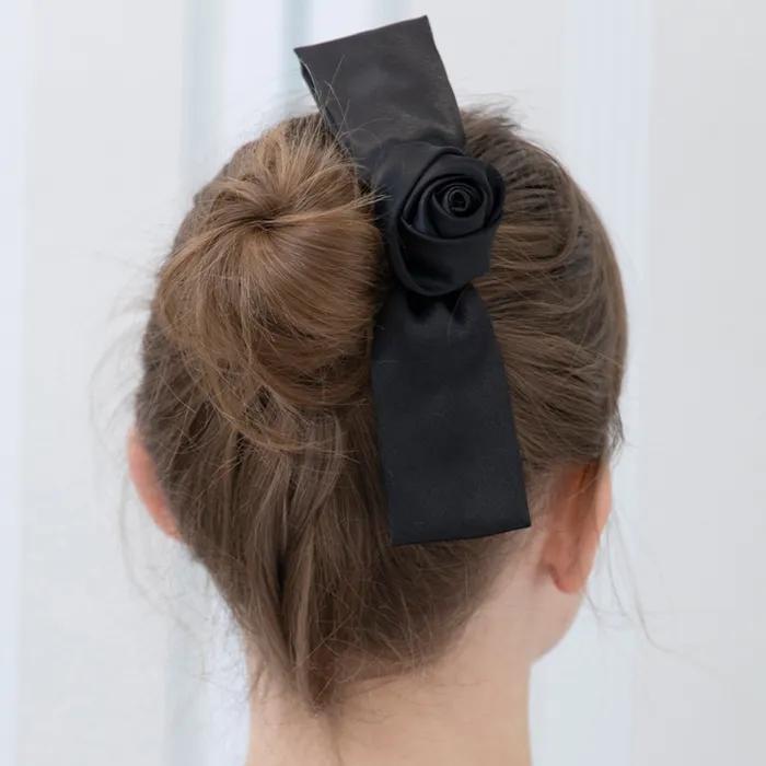 Rose Ribbon Hair Pin