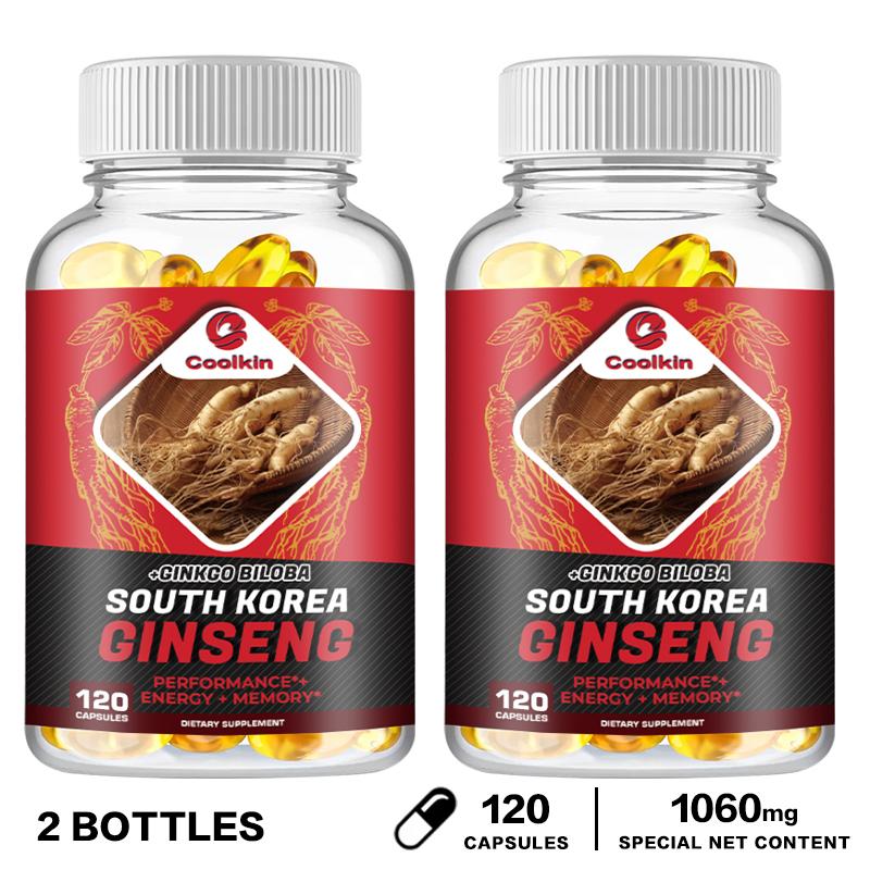 Coolkin - Korean Ginseng and Ginkgo Biloba Extract Soft Capsules - Brain Health