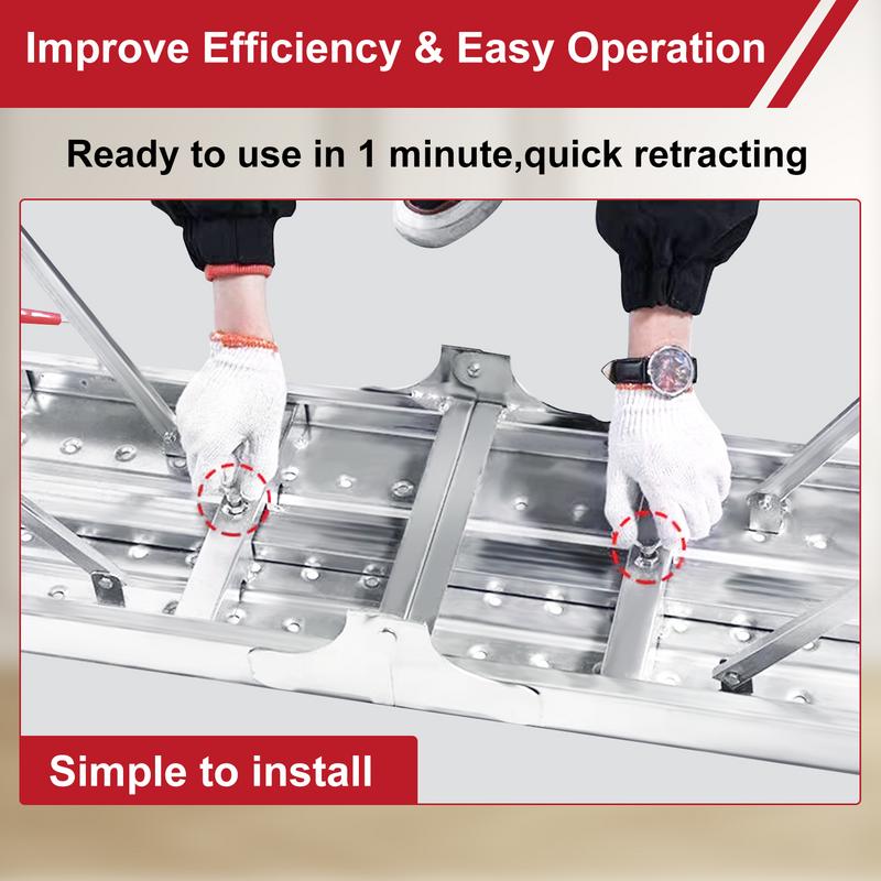 Scaffold Ladder Portable Steel Scaffolding Workbench Height Adjustable Anti-Slip Step Ladder Multi-functional Drywall Painting