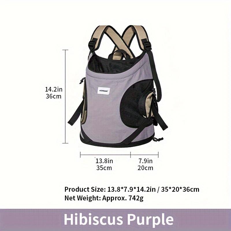 

Pet Chest Backpack Front Carry Tote Design-Breathable Nylon Backpack for Dogs& Cats Convertible Shoulder Straps with Ventilation 35X20X36cm фіолетовий